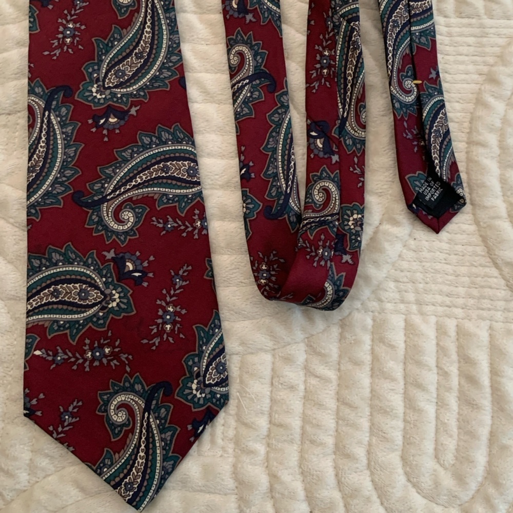Claybrooke Paisley Silk Red Tie